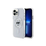 Case Case Karl Lagerfeld KLHMP12MHLSCHH iPhone 12 / 12 Pro 6.1" white/white hardcase IML Metal Choupette Head MagSafe