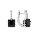 Brilio Brilio Silver Brilio Silver Original silver earrings with black zircons EA670WBC