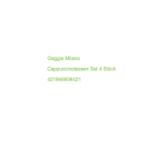 Gaggia Milano cappuccinotasside komplekt 4 t&uuml;kki