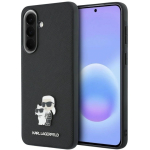 Karl Karl Lagerfeld Saffiano su Karl&Choupette metallogoga telefonikaitse Samsung Galaxy A37 (A376) jaoks, must