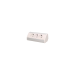 Orno Furniture socket 3x2P + Z, schuko, white and silver