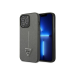 Case Case Guess GUHCP14LPSATLG iPhone 14 Pro 6.1 inch Silver / Silver Solid SaffianoTriangle Logo