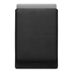 Woolnut Leather Sleeve for 15" MacBook Air, black