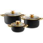 Florina Royal Steel 6-os osaline AMBITION roostevaba terasest pottide komplekt