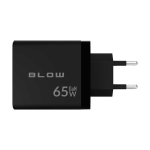 Blow Sieninis laadija USB pesa + USB-Cx2 PD 65W GAN must
