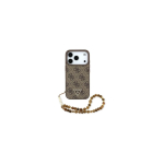 Dėklas Dėklas Guess 4G Rihm Kolmnurk Logo MagSafe iPhone 17 pruun