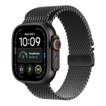 Apple Watch Ultra 4 GPS + Cellular 49mm Musta Tiitani Korpus koos Musta Tiitani Milanese Rihmaga - M - MJAV4ET/A