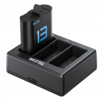 null Aku Laadija - Telesin S0-ECB-07-TGP 3-Kanali USB-C Laadija koos 2x 1900mAh akudega