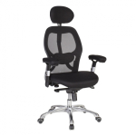 Executive Executive chair OFFICE4YOU GAIOLA, chrome base, black sp.