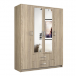 Topeshop ROMANA 160 SON magamistoa garderoob ja kapp 11 riiulid 4 uks(ed) Tamm