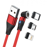 RealPower MagneticCharge3 USB-kaabel 1 m USB A Punane