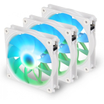 Blackstorm Luna UF120 ARGB PWM Fan Kit, White, 120mm, 3 Pack