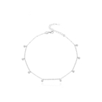 Beneto Beautiful silver anklet with zircons AGN33