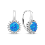 Brilio Brilio Silver Brilio Silver Elegant silver earrings with zircons and opals EA931WB