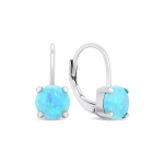 Brilio Brilio Silver Brilio Silver Charming silver earrings with synthetic opals EA370WLB