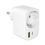 Puro 20W Power Delivery laadija Schuko pistiku ja pesa 1x U