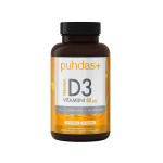 Puhdas+ Premium D3-vitamiin 50 &micro;g, 120 kapslit