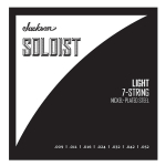 Jackson&reg; Jackson&reg; Soloist&trade; 7 String Light elektrilise kitarri keeled, 9 - 52
