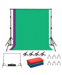 Puluz Photo studio background support 2x2m + Backdrops 3 pcs PKT5204