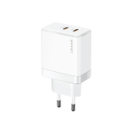 USAMS Ład. network 2xUSB-C T54 40W (only head) PD Fast Charging white|white CC172TC02 (US-CC172)