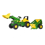 Rolly Rolly Toys John Deere Mining Tractor with Bucket and Trailer
