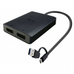 i-tec CADUAL4KDP videokaabliadapter 0,27 m USB Type-A/USB Type-C 2 x DisplayPort Must