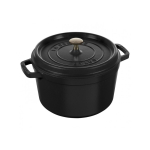 STAUB LA COCOTTE Pot żeliwny round tall 4.8 ltr, black