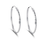 Beneto Timeless Round Earrings in Silver AGUC2272