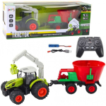 Lean Lean Toys Agricultural tractor with seeder and rotary grapple remote controlled 2.4G
