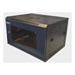 LEXI-Net LEXI-Net 19" wall cabinet 12U 600x450, load capacity 60 kg, glass doors, extended, black
