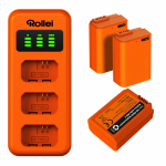 Rollei NP-FW50 3-pack akude ja laadijate komplekt