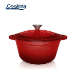 Emailitud Emailitud malmist praepann koos kaanega 22x9,5 cm, 2,9 l, punane joon, "Cooking by Heinner"