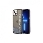 Karl Karl Lagerfeld case iPhone 14 Plus 6.7" KLHCP14MLCKVK black hard case Magsafe Liq Glitter Elong