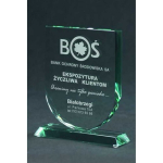 Tryumf Engraved glass trophy with case