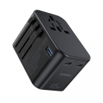Choetech gaN 2 x USB Type C / USB 65W Power Delivery fast charger, black (PD5009-BK)