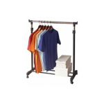 Deluxe Deluxe Clothes Rack Black 88x43x98-175cm black