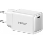 FoneKit GaN PD 45W AC power adapter, USB-C, white