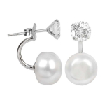 Jwl Jwl Luxury Pearls Original earrings with real pearl and 2in1 crystal JL0059