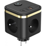 Vikingu Vikingu v&otilde;rgusisend Y33, 3x 230 V, 1x USB-A, 2x USB-C, ON/OFF nupp, must