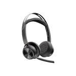 Poly Poly Voyager Focus 2-M USB-C-C k&otilde;rvaklapid USB-C/A adapteri laadimisalus