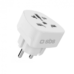 SBS TEADAPTDEWORLD elektripistiku adapter T&uuml;&uuml;p C (Europistik) Universaalne Valge