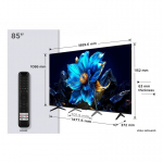TCL P7K 85P7K teler 2,16 m (85") 4K Ultra HD Nutiteleri funktsioon WiFi Metallik 450 cd/m&sup2;