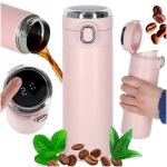 RoGer Thermal Mug with LED Display 420ml Pink