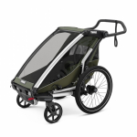 Thule Chariot Lite Single -py&ouml;r&auml;ilyk&auml;rry, Vintage Green