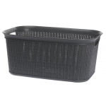 Kootud Kootud disainiga plastkorv, 27 l, 22764 G, grafiithall, 50,5 x 3