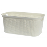 Kootud Kootud disainiga plastkorv, 27 l, 22764 W, valge, 50,5 x 33,5 x