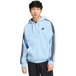 Meeste Meeste kapuutsiga fliist jakk adidas Essentials 3-Stripes Full-Zip Hoodie sinine KY4143 (L)