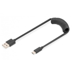 Digitus AK-300430-006-S USB-kaabel USB 2.0 1 m USB A USB C Must