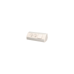 Orno Furniture socket 2x2P + Z with switch, white and silver