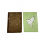 Yuliya Yuliya Ausianikava ind. activity pg. certificate no. 1201908 Wooden box. Scissor case "Bird" KF057/12